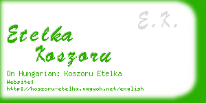 etelka koszoru business card